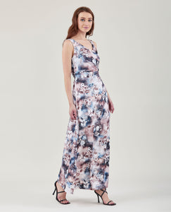 Maxi vestido elegante con estampado floral