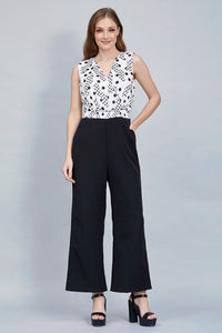 JUMPSUIT COLOR NEGRO CON ESTAMPADO A LUNARES