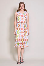 Cargar imagen en el visor de la galería, Vestido casual sisado multicolor con doble olan