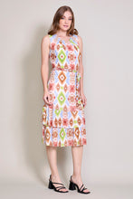 Cargar imagen en el visor de la galería, Vestido casual sisado multicolor con doble olan