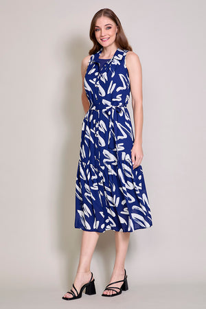 Vestido casual camisero color azul con botones