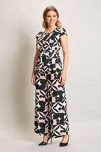 Cargar imagen en el visor de la galería, Conjunto estampado rosa de blusa con pantalón amplio