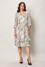 Cargar imagen en el visor de la galería, Vestido casual estampado manga larga con holán