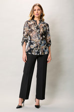 Cargar imagen en el visor de la galería, Conjunto casual color negro con transparencia y pantalón