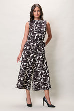 Cargar imagen en el visor de la galería, Jumpsuit elegante estampado color negro sin manga