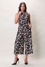 Cargar imagen en el visor de la galería, Jumpsuit elegante estampado color negro sin manga