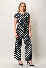 Cargar imagen en el visor de la galería, Jumpsuit casual color negro con estampado a bolas