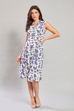 Cargar imagen en el visor de la galería, Vestido blanco con estampado floral sin mangas