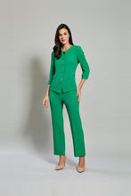 Cargar imagen en el visor de la galería, Conjunto de saco manga 3/4 con pantalón color verde