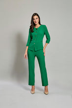 Cargar imagen en el visor de la galería, Conjunto de saco manga 3/4 con pantalón color verde