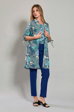 Cargar imagen en el visor de la galería, Conjunto 3 piezas con cardigan ligero y pantalon azul