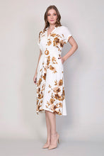 Cargar imagen en el visor de la galería, Vestido casual línea A color blanco con estamapado