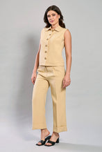 Cargar imagen en el visor de la galería, Conjunto casual de chaleco con pantalón color café