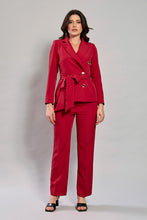 Cargar imagen en el visor de la galería, Conjunto elegante color rojo de saco con pantalón