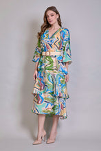 Cargar imagen en el visor de la galería, Vestido casual multicolor con olanes tipo cup
