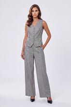 Cargar imagen en el visor de la galería, Conjunto de chaleco con pantalón amplio color gris