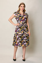 Cargar imagen en el visor de la galería, Vestido casual con estampado multicolor manga cup