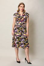 Cargar imagen en el visor de la galería, Vestido casual con estampado multicolor manga cup