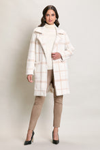Cargar imagen en el visor de la galería, Abrigo largo color blanco con estampado