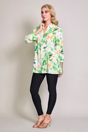 Blusa estampada manga 3/4 estampado floral