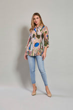 Cargar imagen en el visor de la galería, Camisa larga estampada manga 3/4 multicolor