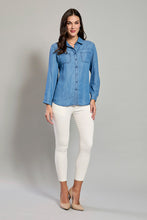 Cargar imagen en el visor de la galería, Camisa casual de mezclilla manga larga