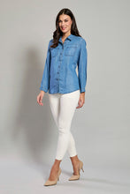 Cargar imagen en el visor de la galería, Camisa casual de mezclilla manga larga