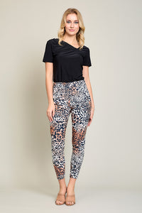 Leggings casual estampado con pretina ancha