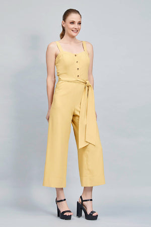 JUMPSUIT JUVENIL COLOR AMARILLO CON TIRANTES