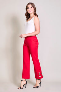 Leggings elegante color rojo con detalle