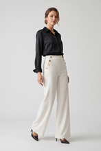 Cargar imagen en el visor de la galería, Leggins elegante de pretina alta color blanco