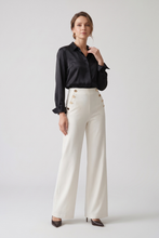 Cargar imagen en el visor de la galería, Leggins elegante de pretina alta color blanco