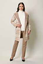 Cargar imagen en el visor de la galería, Suéter largo elegante color café con estampado