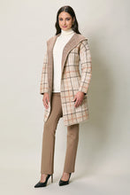 Cargar imagen en el visor de la galería, Suéter largo elegante color café con estampado