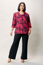Cargar imagen en el visor de la galería, Conjunto plus de pantalón con saco y blusa estampado