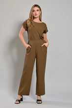 Cargar imagen en el visor de la galería, Jumpsuit casual juvenil color café con bolsillos