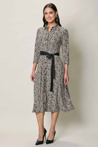 Vestido casual camisero estampado animal print