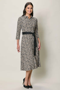 Vestido casual camisero estampado animal print